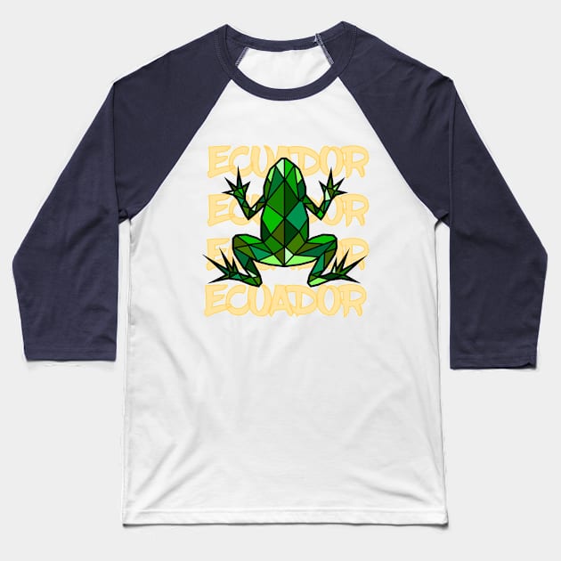 Little green frog Baseball T-Shirt by leeloolook